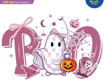 2 files, Boo Halloween Coquette PNG, Boo Coquette Bow, Halloween png, Preppy Halloween, Cute Halloween png, Spooky Vibes, Fall Shirt png
