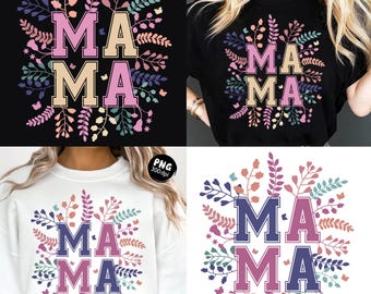 Wildflower Mama Png, Festa della Mamma Png, Mamma Png, Regalo per lei, Design vintage mamma Png, Fiocco vintage Coquette Png, Design mamma, Sublimazione mamma