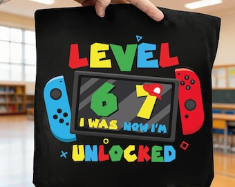 Avevo 6 anni, ora ne ho 7. Meme sbloccato Six Seven 67 per bambini. Png, compleanno del giocatore, 67 Png, è il mio compleanno Png, ragazzo del 7° compleanno, divertente 6 7 Gamer.