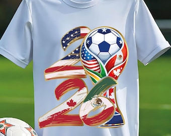 Maglietta del Global Football Festival 2026, maglietta per tifosi di calcio, regalo per amanti del calcio, sostenitore del torneo internazionale, abbigliamento sportivo per tifosi