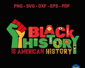 Black History Is American History Svg Png, Black History Month T-Shirt Design, Black History Month PNG, Afro African American Flag PNG