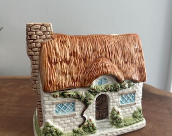 Porte-serviettes Otagiri vintage en céramique au toit de chaume, fabriqué au Japon