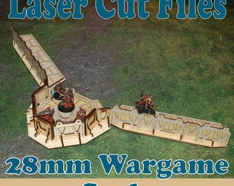 Imperial Barricades Trench System SVG Files: 28mm Wargame Terrain