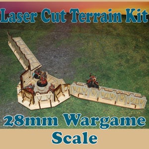 28mm Wargaming Trench Terrain: Industrial Barricades - 3 Piece Set