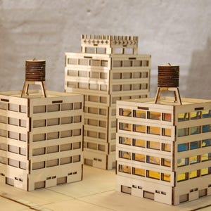 1/144 Scale Buildings Cut Files Box Buildings Set 1 | wargaming terrian | Gundam Diorama |