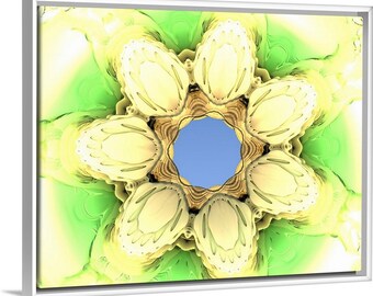 Framed Fractal Flower Print: Chaos Theory Art