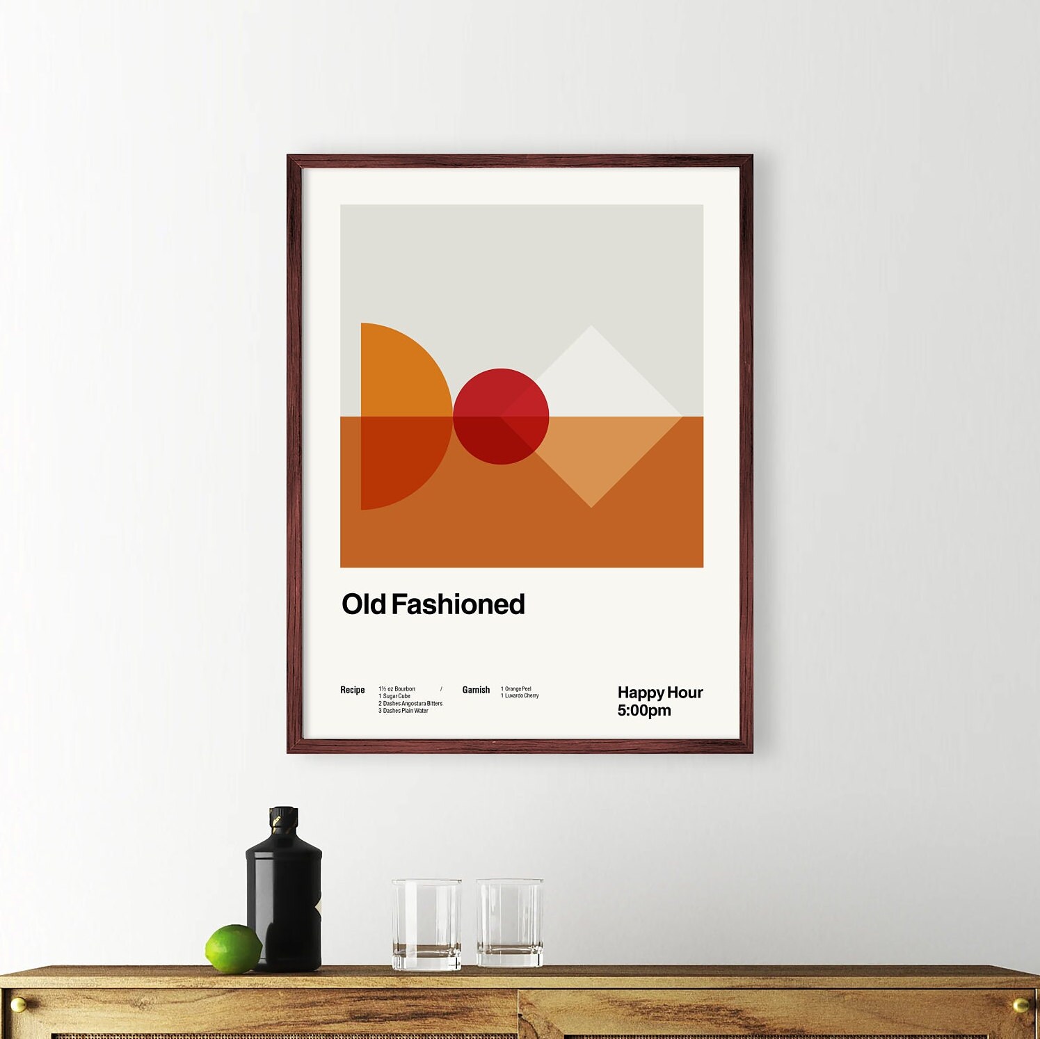 Old Fashioned Cocktail Poster, 12x16, 16x20 & 18x24 - Etsy
