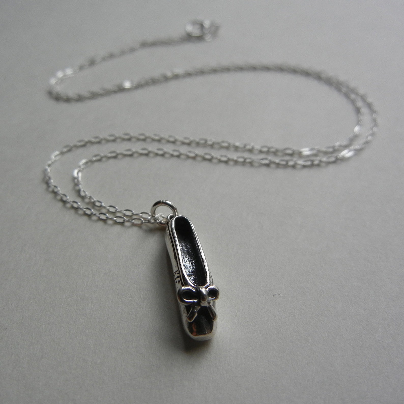 little ballet slipper necklace