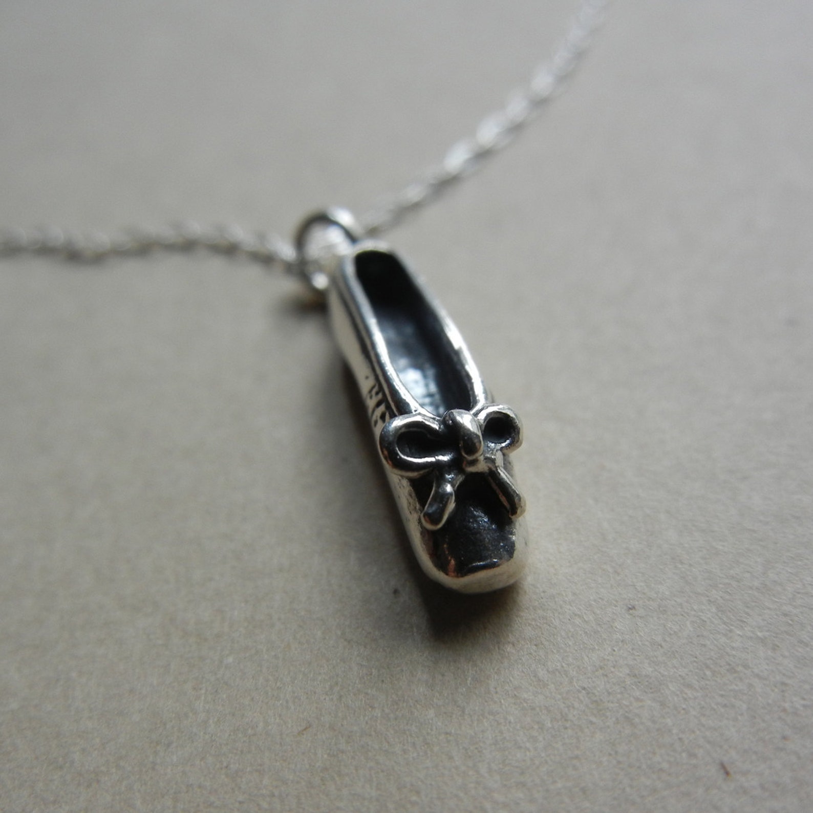 little ballet slipper necklace