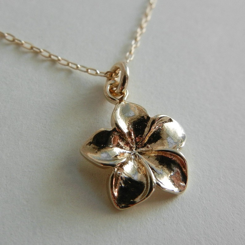 Plumeria Necklace gold Etsy