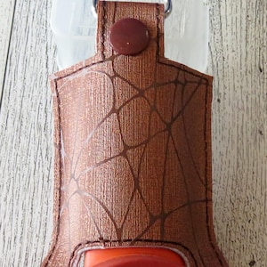 Inhaler Holder INHALER CASE Pouch Keychain Clip in purse, backpack or tote bag.  Machine embroidered vinyl. Case with clip.