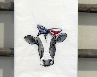 Cows!!! Black and white tea towels Made for a country kitchen