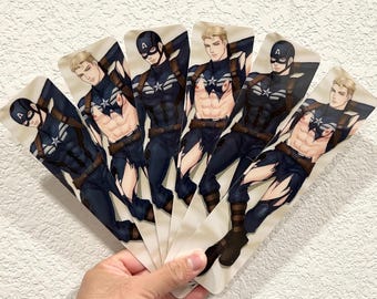 Blonde Soldier Super Hero Video Game Comic Character Bookmark Poster Print or Keychain