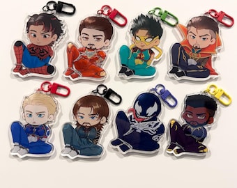 MR Video Game Characters Double-Sided Acrylic Keychain
