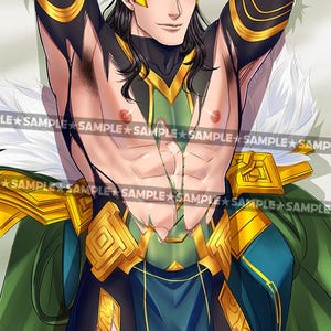May include: An illustration of a character with long black hair, green eyes, and a golden crown. The character is wearing a green and gold outfit with a cape. The character is posing with their arms raised.