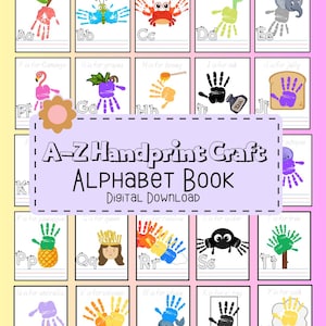 Alphabet Handprint Craft| Preschool & Kindergarten Letter Writing Practice | Keepsake Kids Craft Activity - Digital Download
