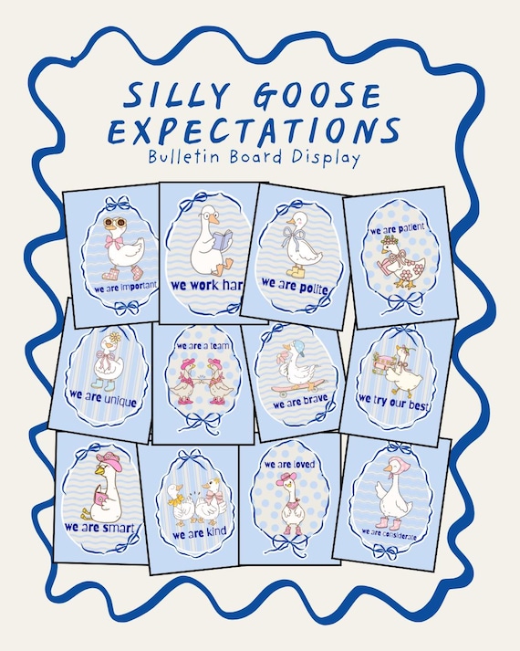Goose Classroom Bulletin Board Kit: Silly Goose Decor (Digital Download)