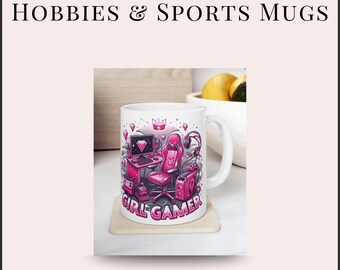 Tazza in ceramica Gamer Girl: tazza da caffè rosa, regalo divertente