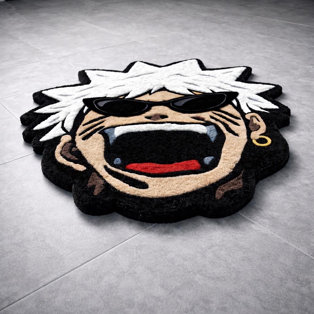 Handmade Tufted Character Face Rug - Custom Aesthetic Portrait Floor ...