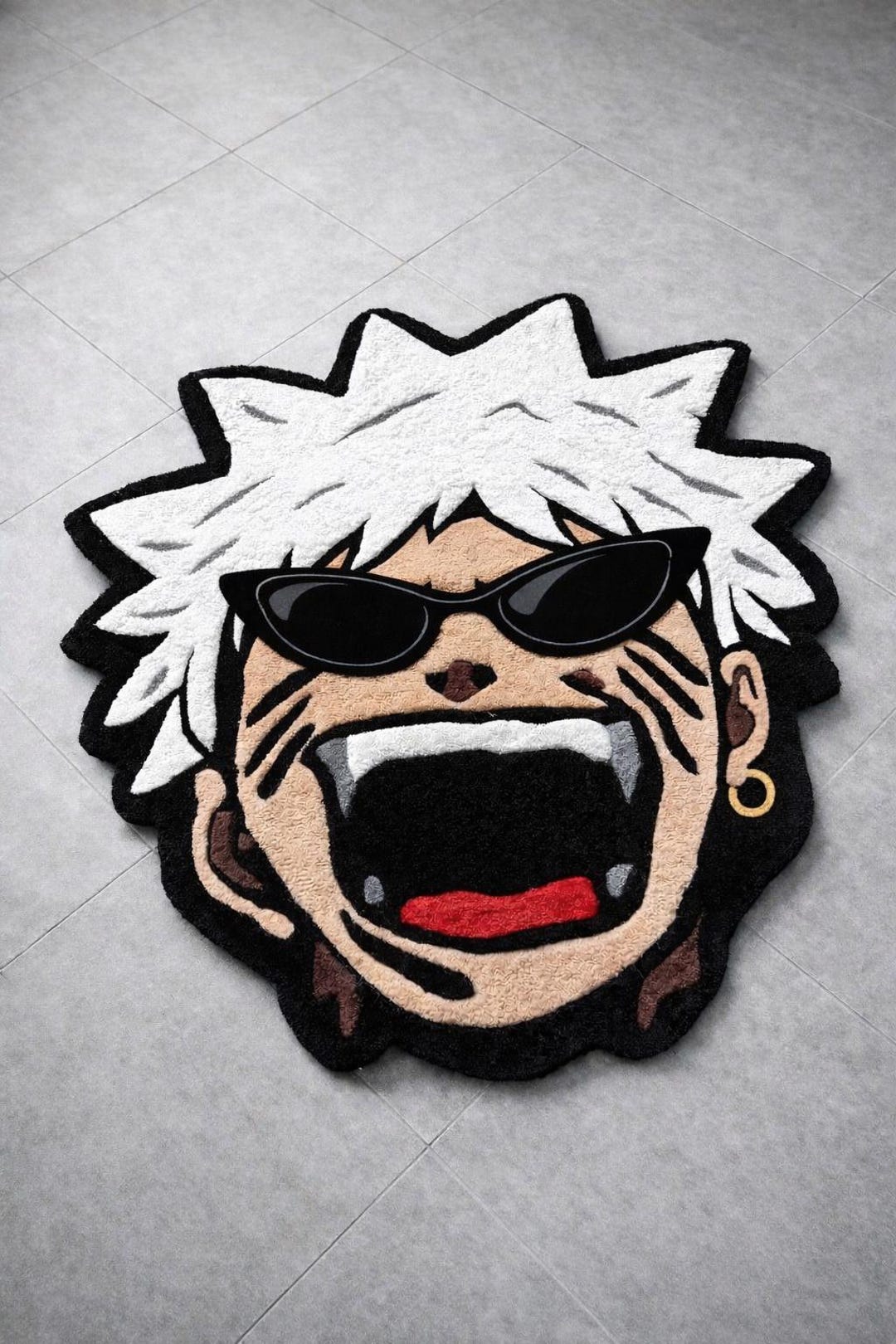 Handmade Tufted Character Face Rug - Custom Aesthetic Portrait Floor ...