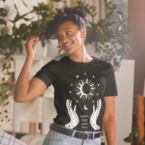 Support Your Local Coven Shirt, Witchy Skull Art Tee, Gothic Wiccan T-Shirt, Soft Unisex Witchcraft Top, Halloween Witch Shirt, Occult