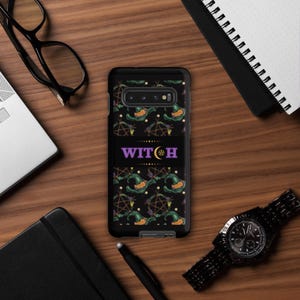 Witch Samsung Phone Case | Cute Witchy Galaxy Cover | Dual-Layer Protection | Gothic Aesthetic Gift