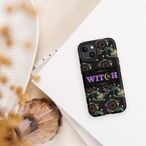 Witch iPhone Case | Cute Witchy Phone Cover | MagSafe® Compatible | Dual-Layer Protection | Spooky Aesthetic Gift