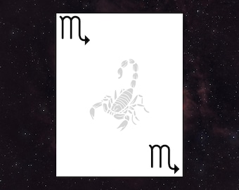 Scorpio Zodiac Stationery: Scorpion Art, Lined & Blank Pages (Digital Download)