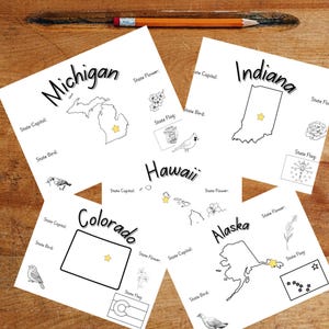 A Colorful Tour of the 50 States: 50 States Coloring Book