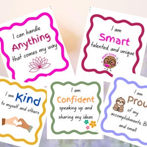 Positive Affirmation Card Deck, Vision Board Printables, Cards for Law of Attraction, Manifesting Kit, Self Care Printables, DIGITAL