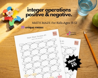 Mathelabyrinth Ganzzahlen Rechenketten | Positive & Negative Zahlen | 6th Class Mathe Prüfungsbesprechung PDF