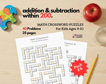 4.Klasse Mathe-Kreuzworträtsel | Addieren & Subtrahieren (PDF)