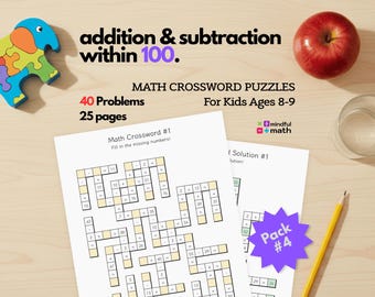 3.Klasse Mathe-Kreuzworträtsel | Addieren & Subtrahieren (PDF)