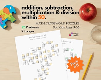 4.Klasse Mathe-Kreuzworträtsel | Alle Arbeitsschritte innerhalb von 50 (PDF)