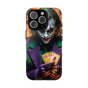 Joker Phone Case - Tough Cases, Fun Gift, Halloween Decor, Birthday Present, Superhero Accessories, Comic Book Style