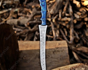 Handgefertigtes Filiermesser aus Damast-Stahl, Edelholzgriff