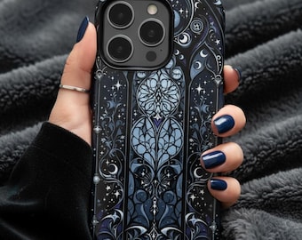Gothic Phone Case, Stained Glass Case, Dark Fantasy, Celestial Phone Cover, Iphone 17 16 15 14 13 12 11 Samsung S25 S24 S23 S22 Google Pixel