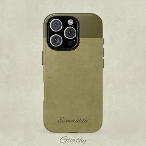 Personalized Phone Case, Costum Case, Olive green Cover, Gift Idea, Gift For Her, Gift For Him, For Iphone 16 15 14 13 12 11 X 8 Pro Max