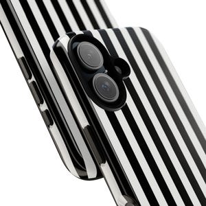 Black Stripes Tough Case, Stylish Phone Case Goth, Trendy Phone Accessory, iPhone 16 15 14 13 12 11 Samsung S25 S24 S23 S22 S21 Google Pixel image 5