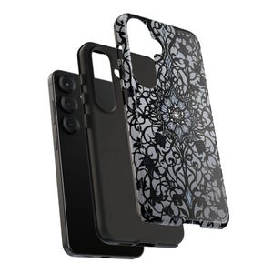 Gothic Phone Case, Stained Glass Case, Black Rose Cover, Dark Aesthetic Case, iPhone 17 16 15 14 13 13 Samsung S25 S24 S23 S22 Google Pixel image 16