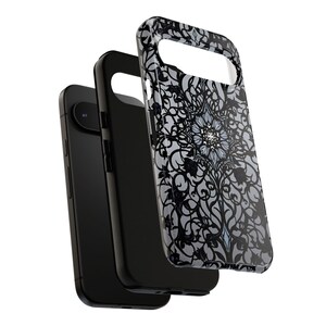 Gothic Phone Case, Stained Glass Case, Black Rose Cover, Dark Aesthetic Case, iPhone 17 16 15 14 13 13 Samsung S25 S24 S23 S22 Google Pixel image 14