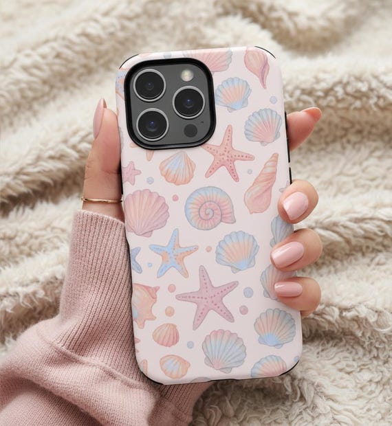 Shell Starfish Phone Case, Sea Ocean Design, Beach Lovers Gift, Cute Summer  Cases, Pink Aestethic Case, Iphone Samsung Google Pixel