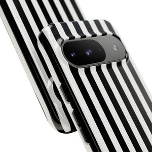 Black Stripes Tough Case, Stylish Phone Case Goth, Trendy Phone Accessory, iPhone 16 15 14 13 12 11 Samsung S25 S24 S23 S22 S21 Google Pixel image 7