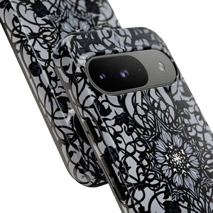 Gothic Phone Case, Stained Glass Case, Black Rose Cover, Dark Aesthetic Case, iPhone 17 16 15 14 13 13 Samsung S25 S24 S23 S22 Google Pixel image 13