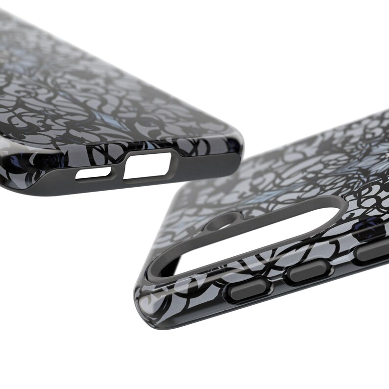 Gothic Phone Case, Stained Glass Case, Black Rose Cover, Dark Aesthetic Case, iPhone 17 16 15 14 13 13 Samsung S25 S24 S23 S22 Google Pixel image 15