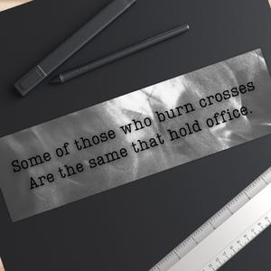 Rage Against the Machine: Some of those who burn crosses are the same that hold office