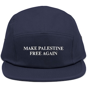Make Palestine Free Again Embroidered 5 Panel Cap - MAGA hat parody