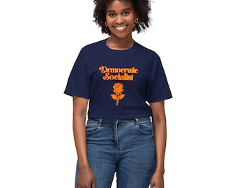 Democratic Socialist rose T-shirt | political typography tee