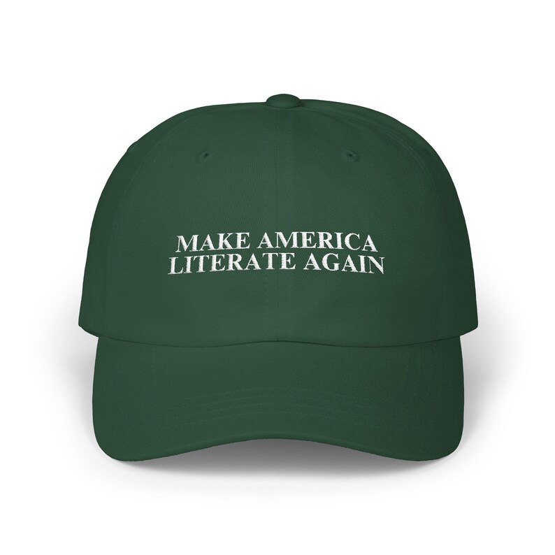 Make America Literate Again | MAGA Parody Hat | Available in Red, Navy, Camo, Black, Green image 10