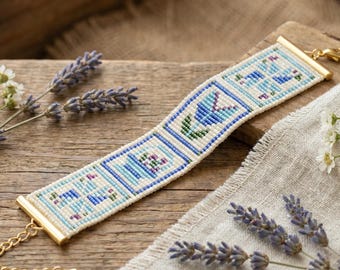 Pastel Cottagecore Bead Pattern - French Country Loom Chart PDF